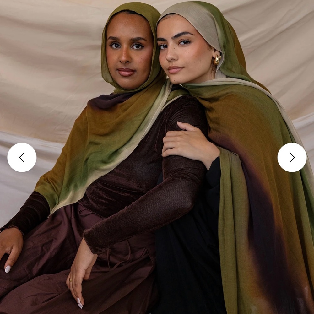 Vela hijab olive ombré mini never worn